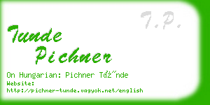 tunde pichner business card